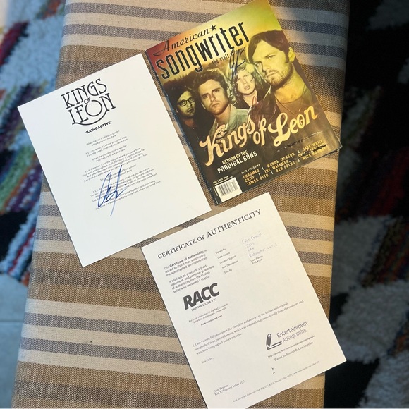 Kings of Leon Caleb Followill Signed Memorabilia Set - Picture 3 of 8